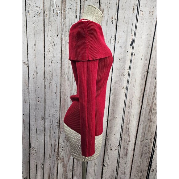 ALK Women's M Tribekka 4 Ribbed Off Shoulder Lace Up Detail Pullover Sweater NEW - Picture 5 of 11